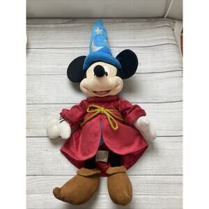 Sorcerer Mickey Mouse Plush 25" Fantasia Stuffed Animal Disney Store Exclusive